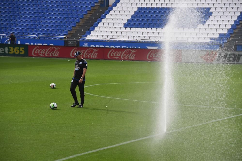 Último entrenamiento del Dépor antes del Madrid