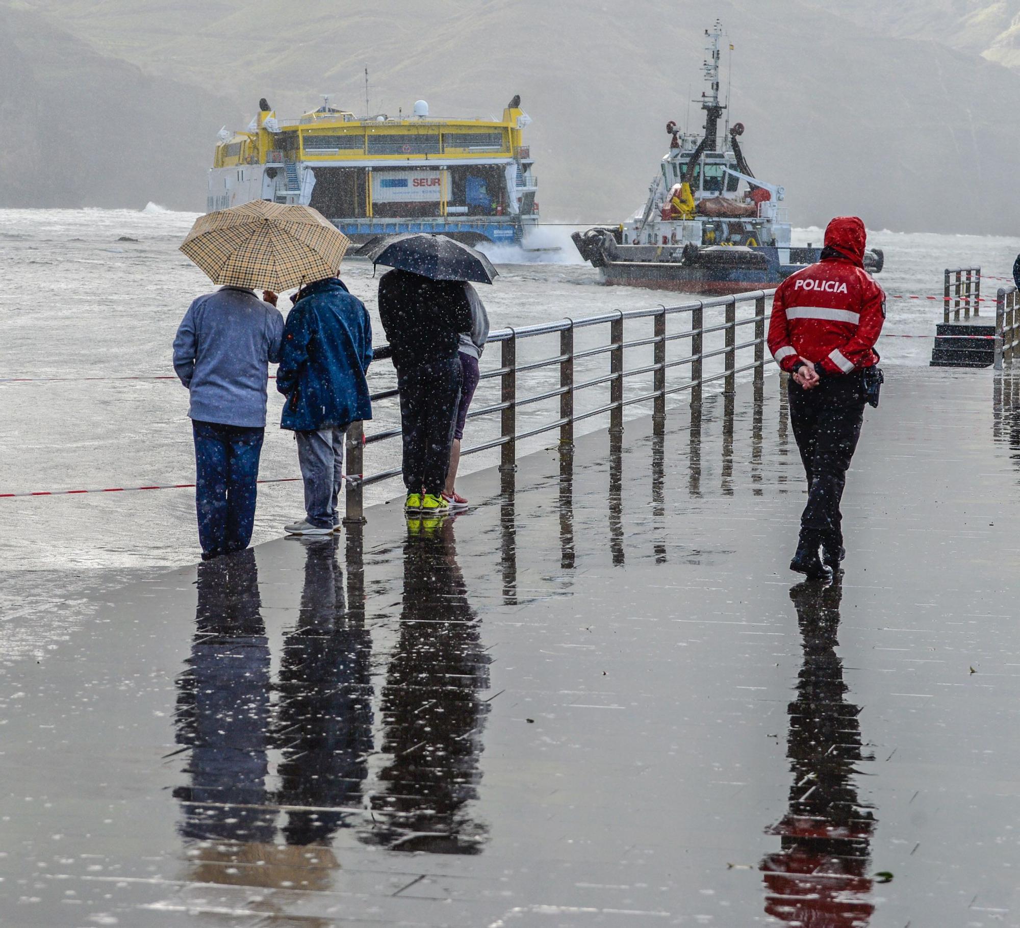 Nueva jornada de lluvias en Gran Canaria por el paso de la borrasca 'Filomena'