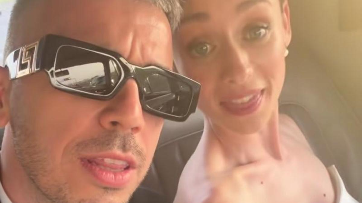 David Redondo y Elena Rivera tras su boda.