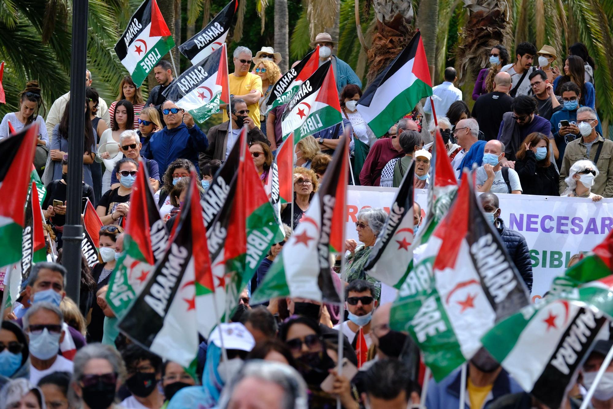 Concentración en apoyo a la causa saharaui en Las Palmas de Gran Canaria (26/03/2022)