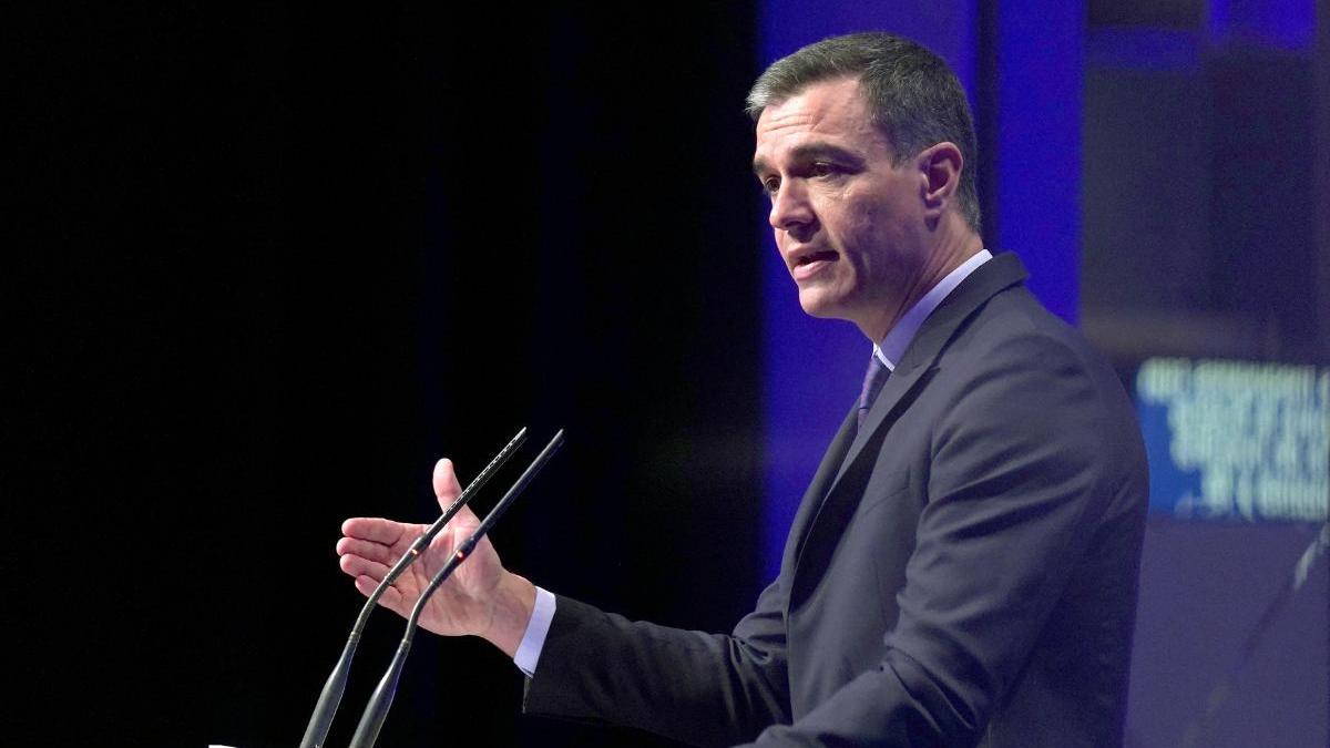 El presidente del Gobierno, Pedro Sánchez, durante la inauguración de las Jornadas de Fondos Europeos de Recuperación.