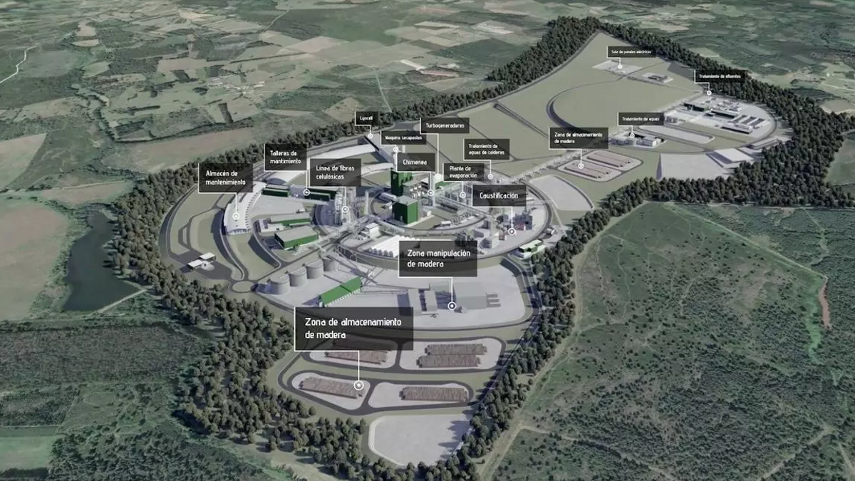 Infografía del proyecto de Altri y Greenalia en Palas de Rei.