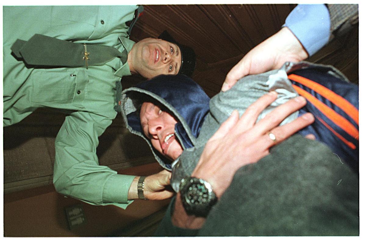 Barcelona, 19/04/1999. Imagen de archivo del juicio celebrado en la sala del Tribunal Superior de Justicia de Catalunya contra Dino Marcello Miller por dejar tetrapléjico a José Gilart, que salió sin cargos del caso Snoopy.