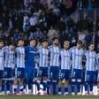 El Málaga CF antes del duelo ante el Albacete.