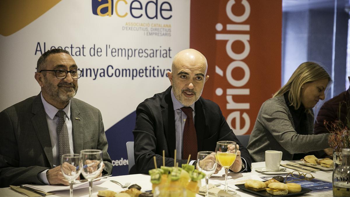 Daniel Sirera, candidato del PP a la alcaldía de Barcelona, en el ciclo de desayunos preelectorales de ACEDE