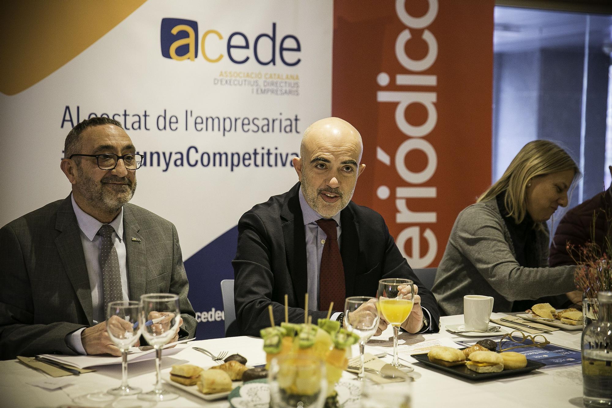 Daniel Sirera, candidato del PP a la alcaldía de Barcelona, en el ciclo de desayunos preelectorales de ACEDE