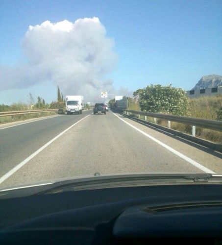 Incendio forestal en Xàbia