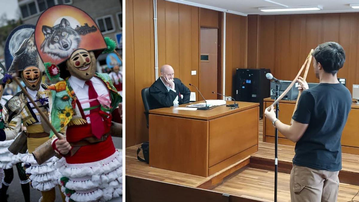 Juicio a un cigarrón del Entroido de Verín acusado de herir con el látigo a una mujer embarazada: «Se lo recriminé y no mostró arrepentimiento»