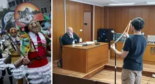 Juicio a un cigarrón del Entroido de Verín acusado de herir con el látigo a una mujer embarazada: «Se lo recriminé y no mostró arrepentimiento»