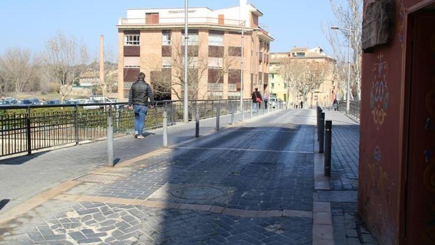 El puente El Portillo de Barbastro, en obras