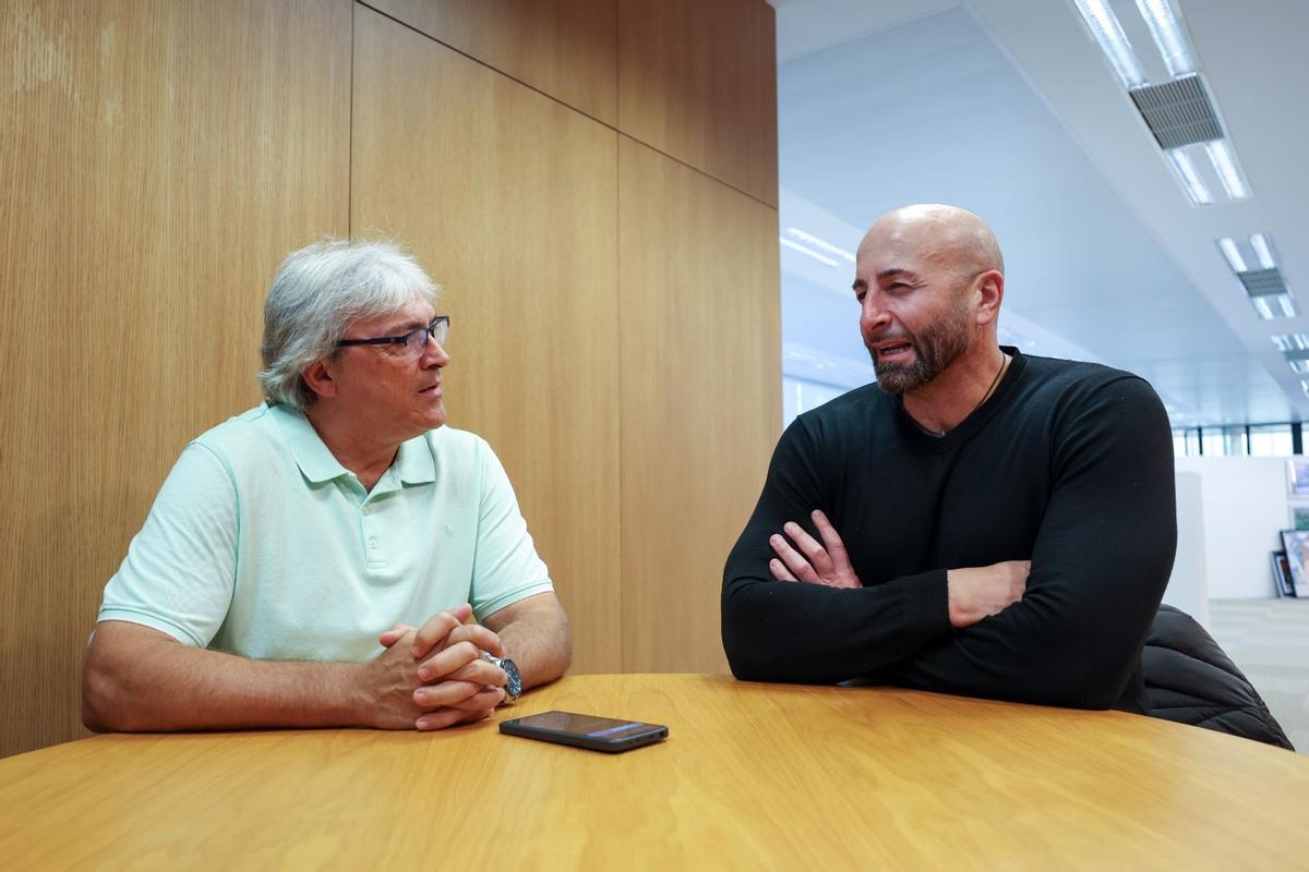Esteller rememoró buenos momentos de blaugrana en la redacción de SPORT