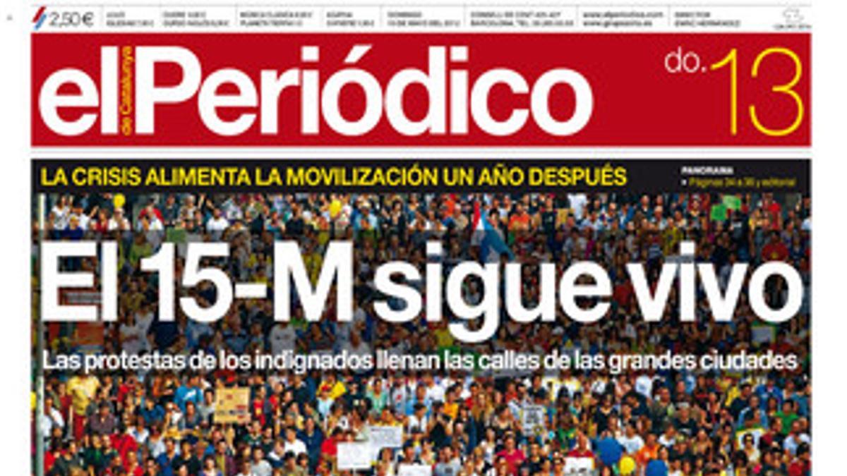 La portada de EL PERIÓDICO del 13-5-2012