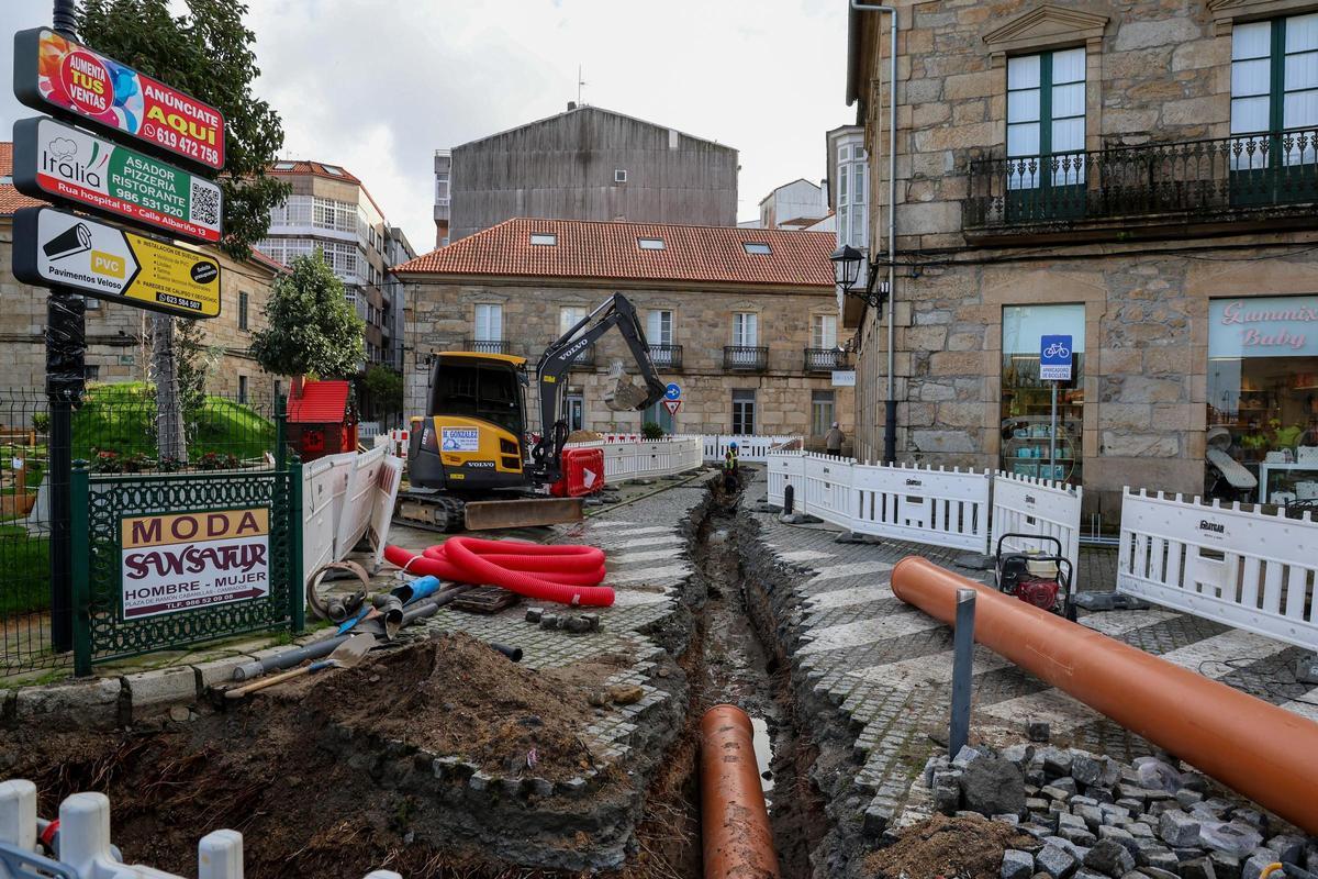 Imagen de archivo de una de las actuaciones en pleno centro de Cambados.