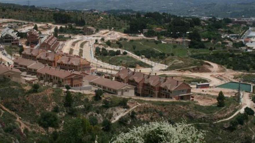 Imagen de la urbanización de Serelles durante las obras de construcción de la misma.