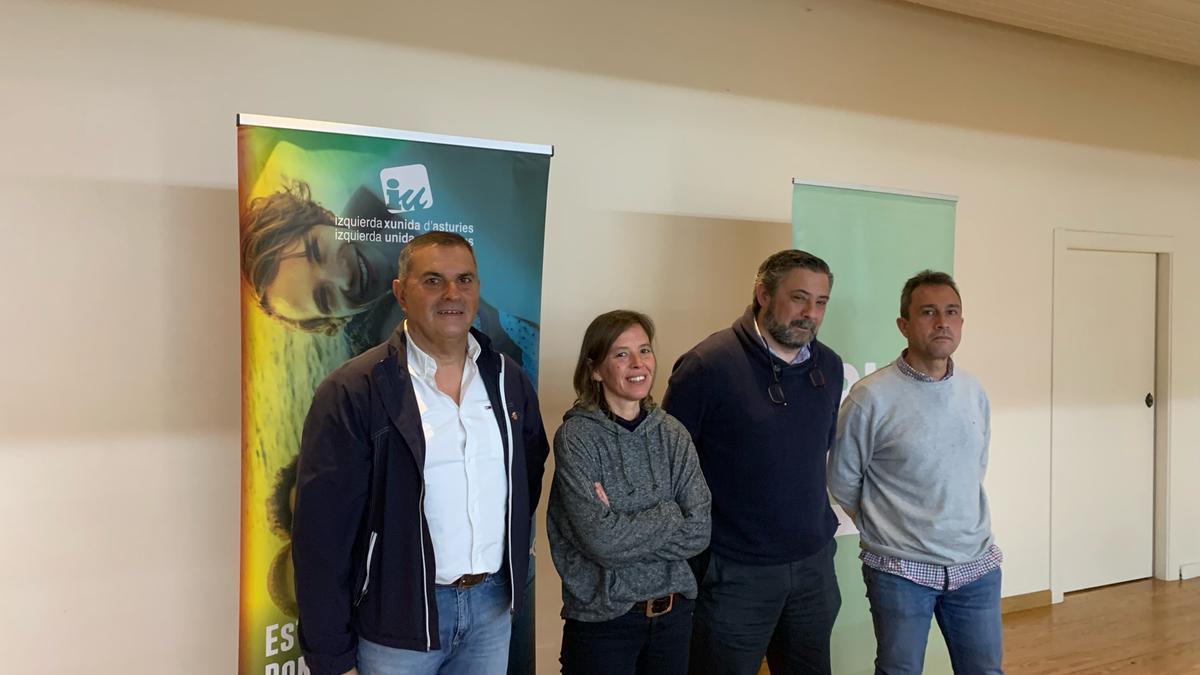 Por la izquierda, Maximino García, Beatriz, Sordo, Ricardo Canga y Ovidio Zapico.