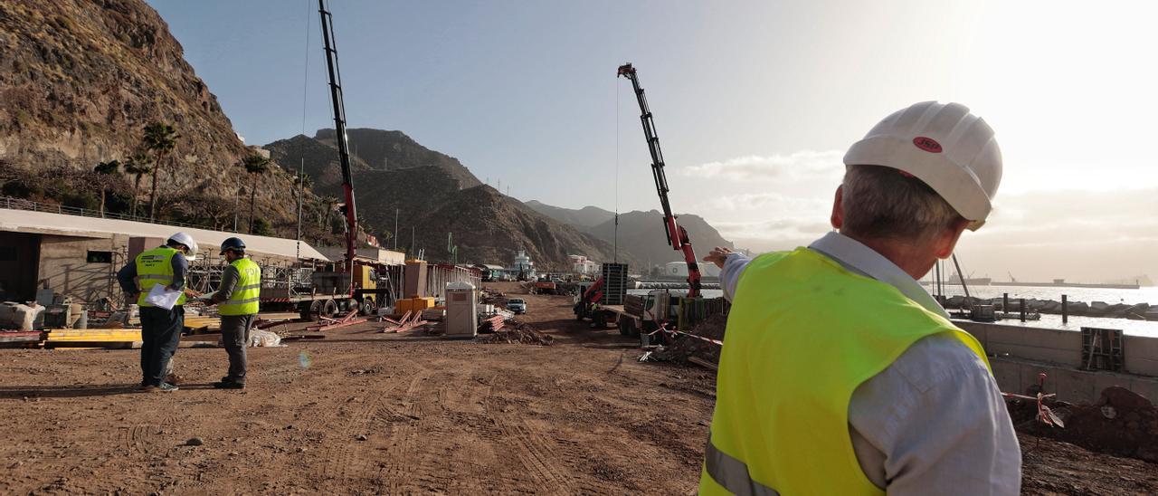 Obras en el litoral de Santa Cruz.