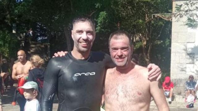 Fins y Duro, tras la carrera. |