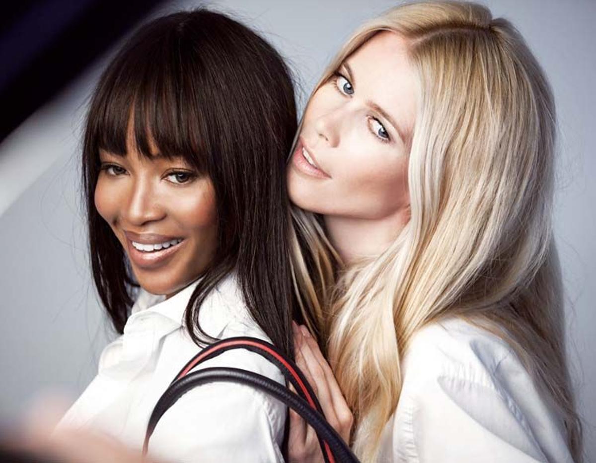 Con Naomi Campbell, para Tommy Hilfiger