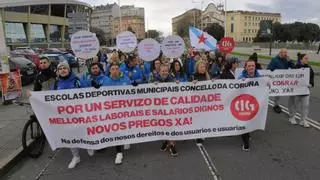 La plantilla de las escuelas deportivas de A Coruña mantiene los paros