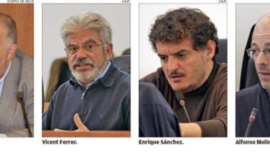 Joan Serra Mayans, Vicent Ferrer, Enrique Sánchez y Alfonso Molina.