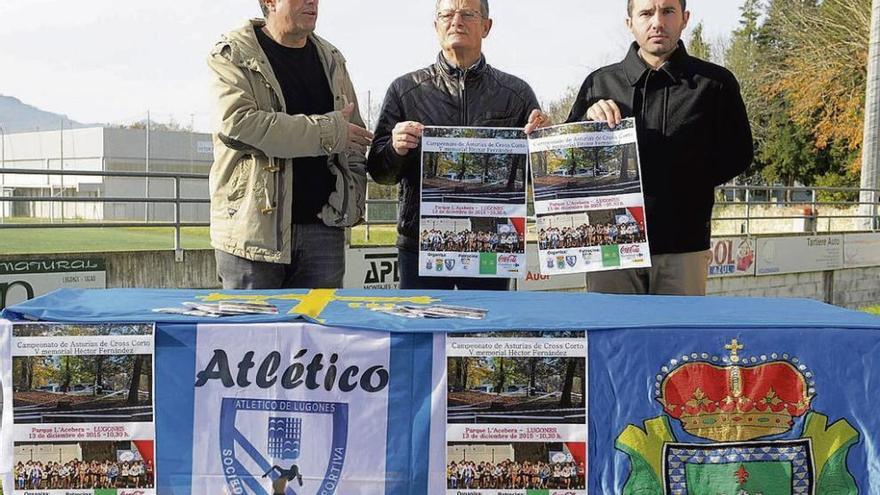 Organizadores del Campeonato de Asturias, en la presentación de la prueba del domingo.