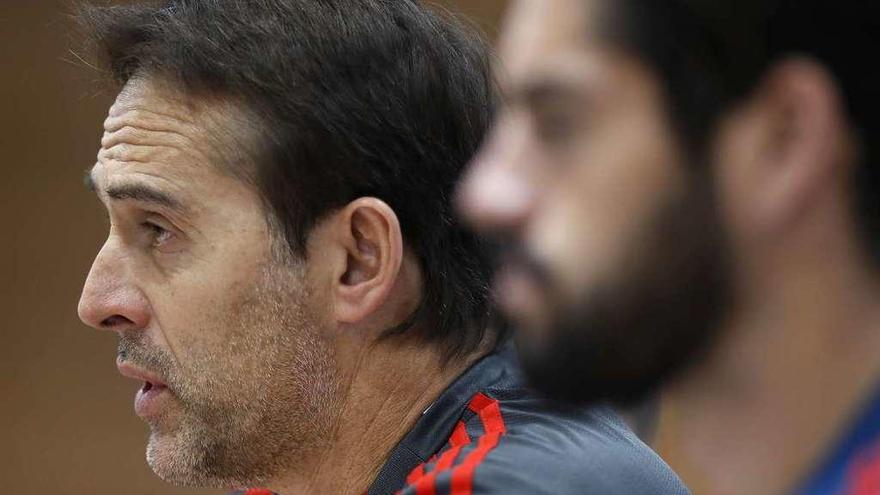 Lopetegui, en la rueda de prensa previa al encuentro de hoy contra Costa Rica.