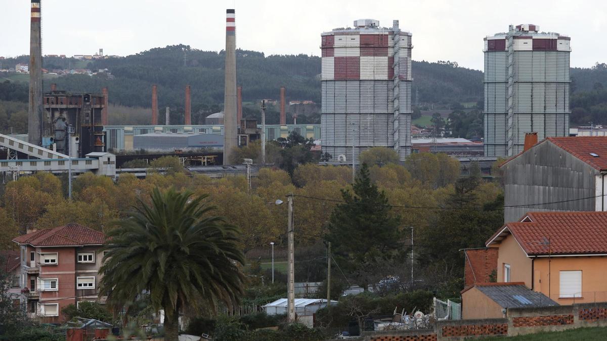 Las baterías de coque de Arcelor en Veriña (Gijón).