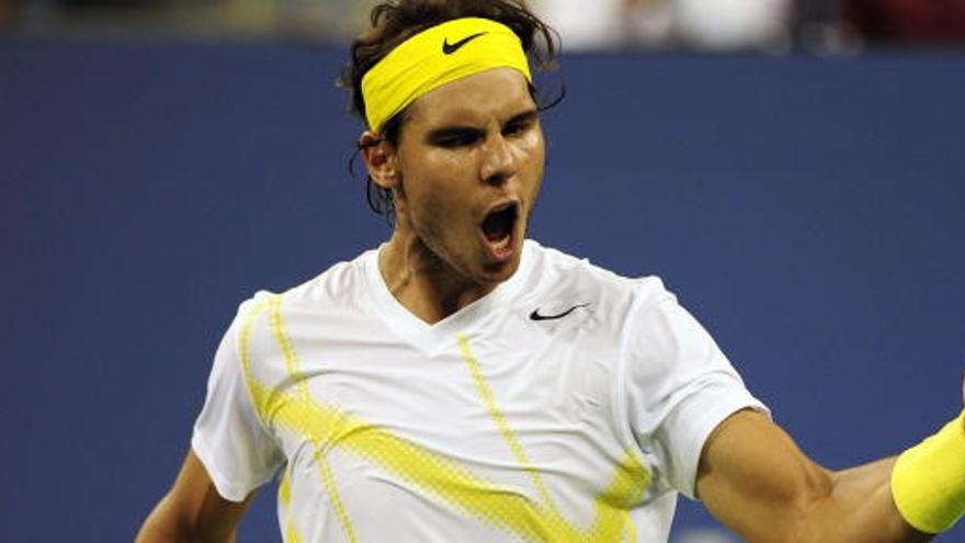 Nadal celebra su victoria.