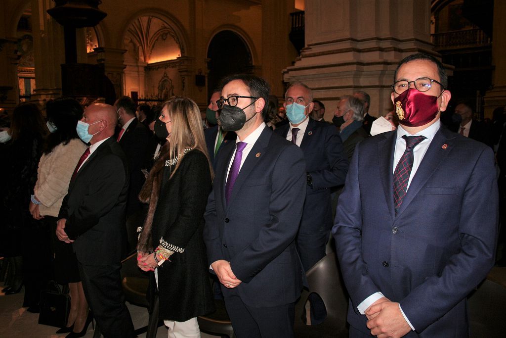 Pregón de la Semana Santa de Lorca del general de la Guardia Civil Miguel Martínez en la antigua colegial de San Patricio.