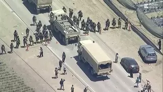 Violentos enfrentamientos en California entre activistas por los derechos de los migrantes y agentes federales