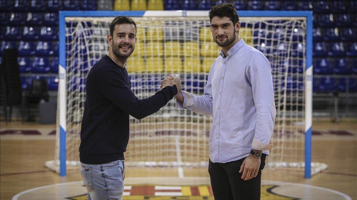 Dídac Plana y Miquel Feixas, este jueves en el Palau