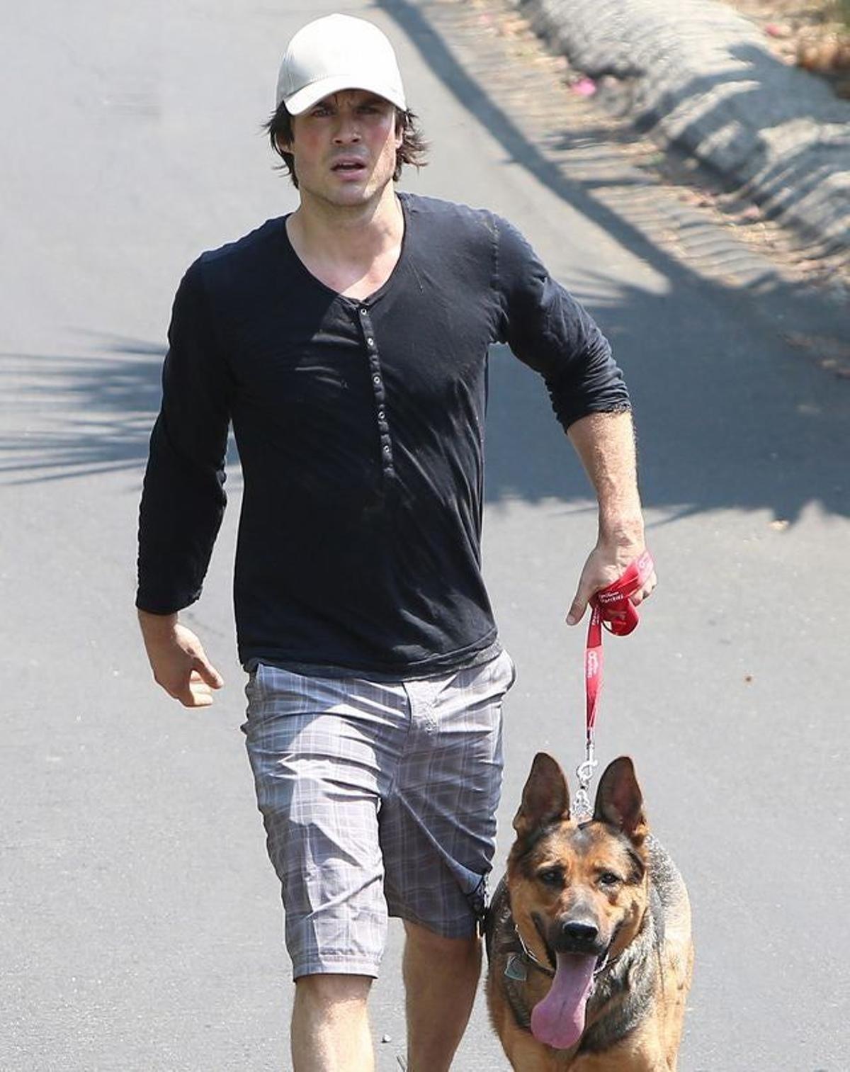 Ian Somerhalder y su perro