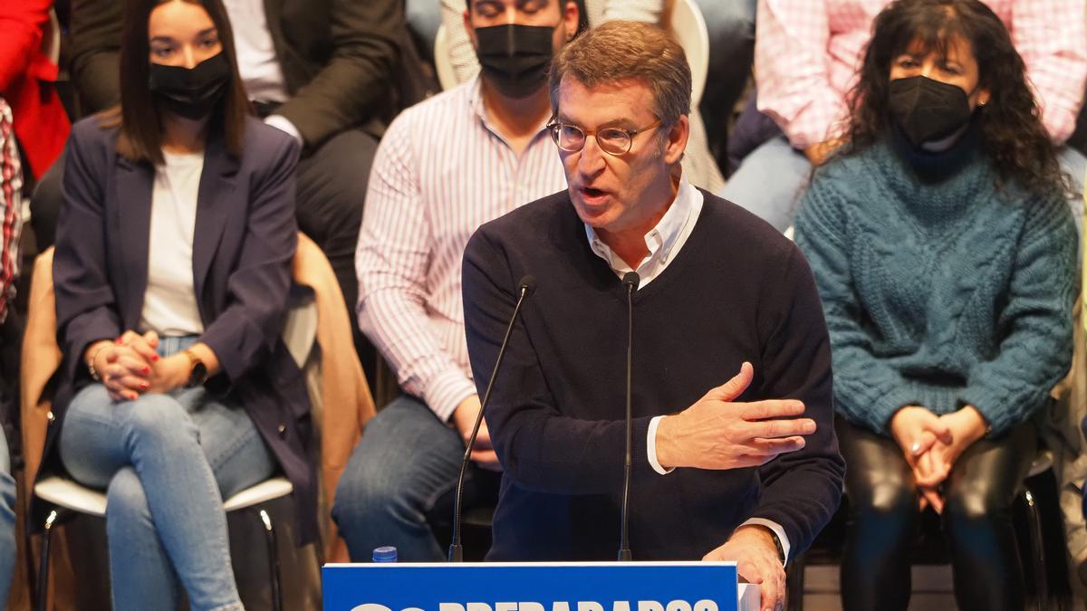 Núñez Feijóo en el acto celebrado en el Miguel Delibes de Valladolid-