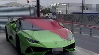 Nuevo acto vandálico de Futuro Vegetal en Ibiza: Cubren de pintura un Lamborghini