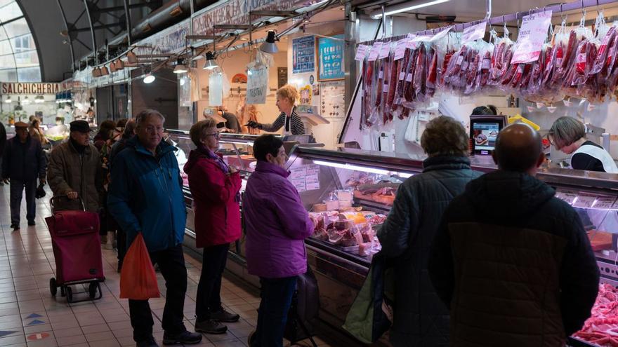 Puestos del Mercado de Abastos que se trasladarán a la carpa provisional de la plaza de La Marina. | Emilio Fraile