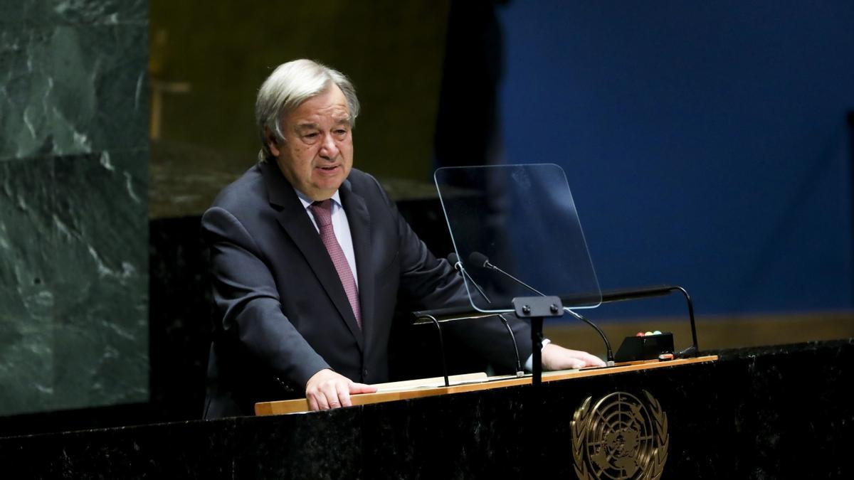 António Guterres, secretario general de la ONU, ante la Asamblea General