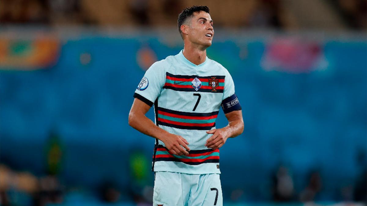 Cristiano durante el encuentro ante Bélgica