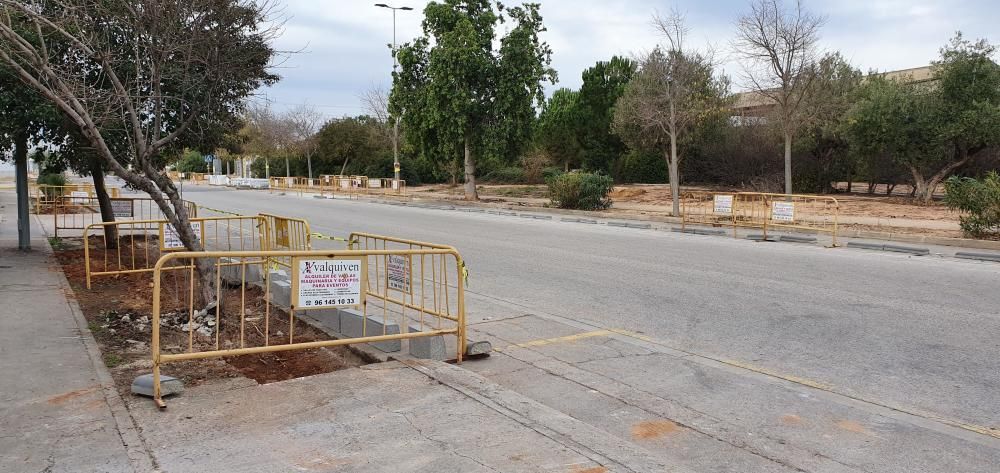 Construcción del carril bici en Torrent.