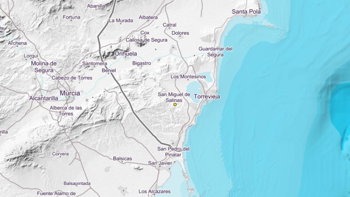 El seísmo se ha sentido en San Miguel de Salinas