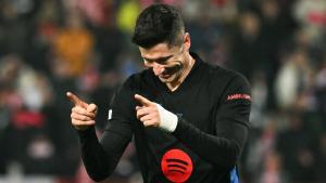 Robert Lewandowski, delantero del Barcelona.
