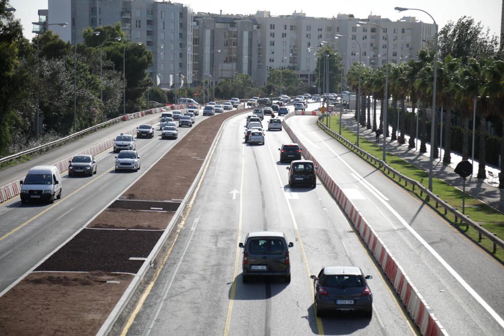 Mueven los otros carriles de la autopista al aeropuerto de Palma