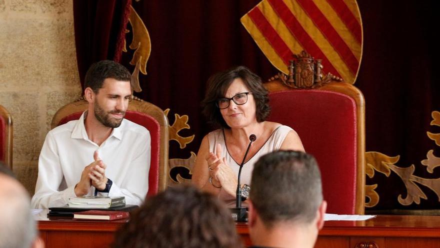 Mª José Tortosa, tras ser reelegida presidenta de la Mancomunitat de la Costera-la Canal