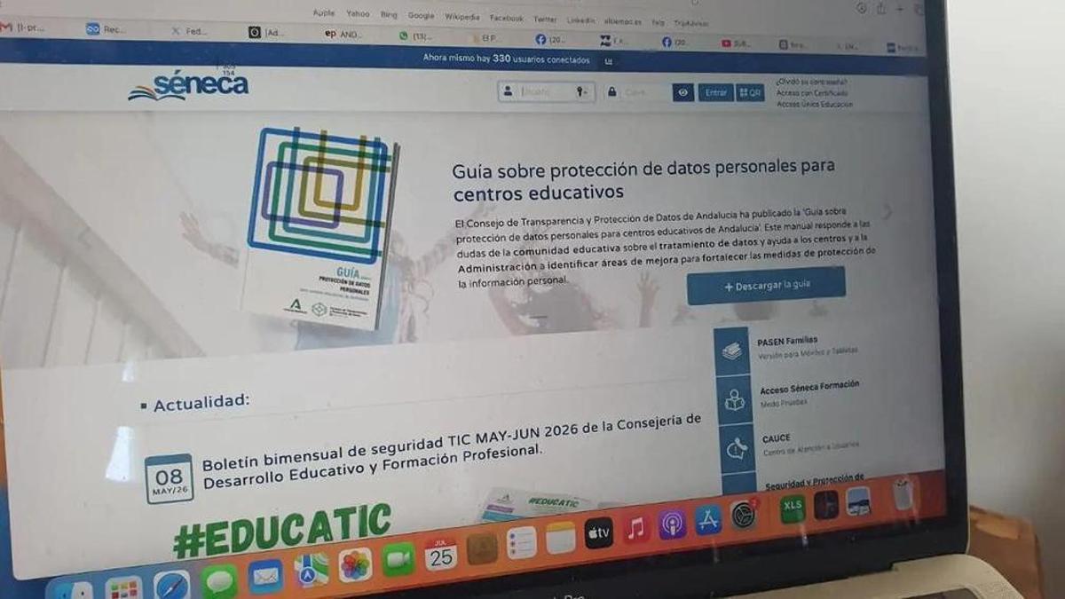 Web del sistema Séneca de la Junta de Andalucía