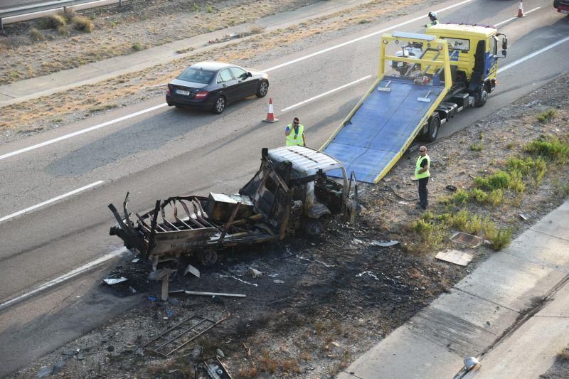 Fotos del accidente de la Z-40