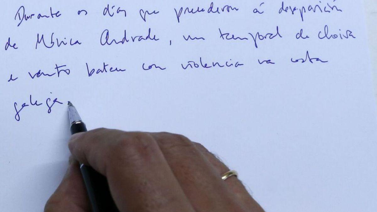 Manuscrito del comienzo de O Último Barco, su tercera novela. |