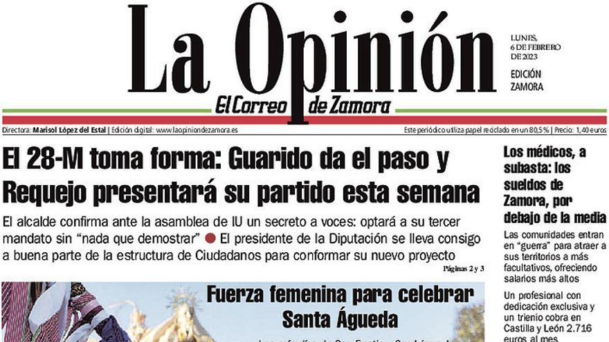 Los titulares del lunes en Zamora