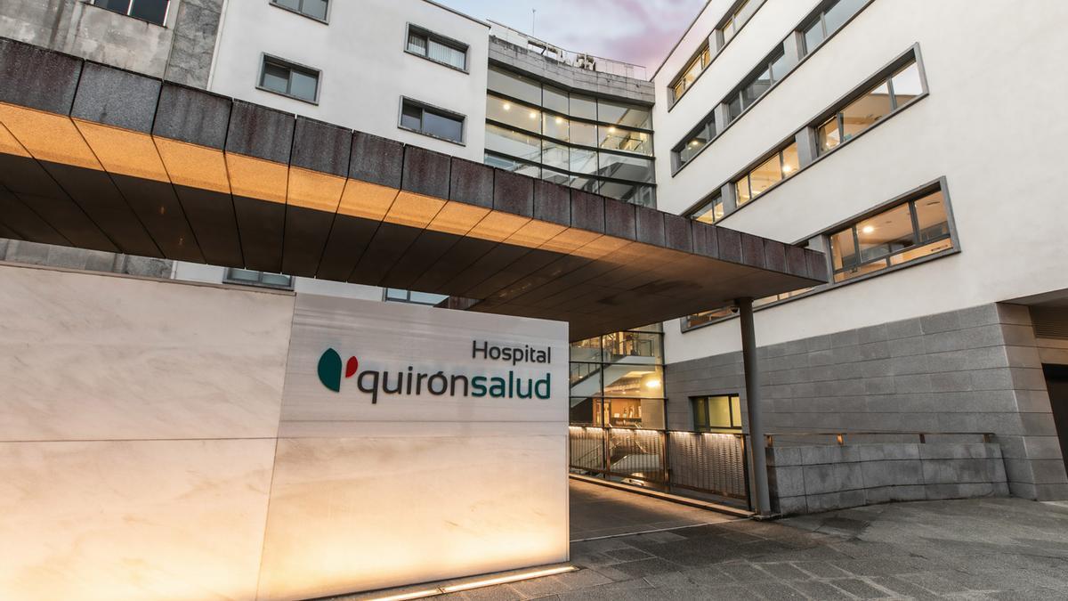 Fachada del hospital Quirón Salud, en Lugo