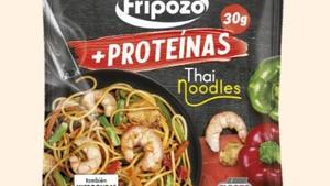 Envase de los fideos enriquecidos con proteínas