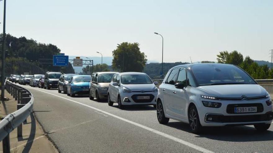 Retencions a la C-16, a Berga, l&#039;any passat, durant el pont del Pilar