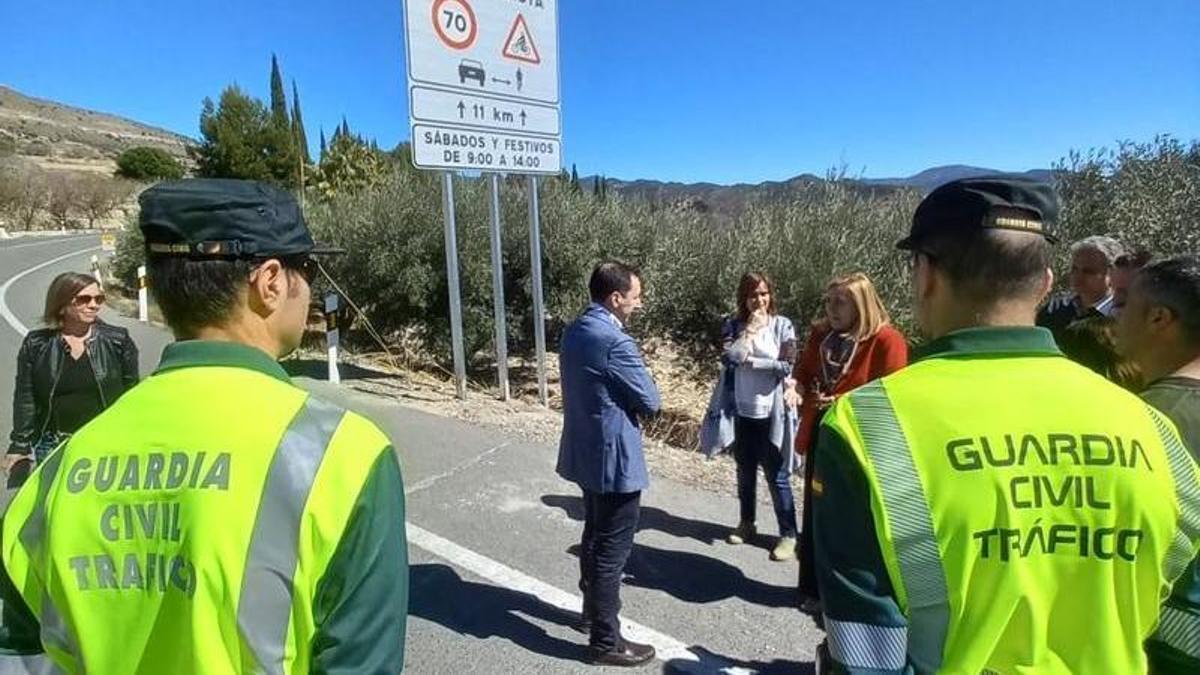 Presentación de la señalética que limita la velocidad en La Carrasqueta